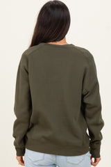Dark Olive Fleece Sweatshirt