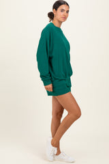 Green Pullover & Shorts Set