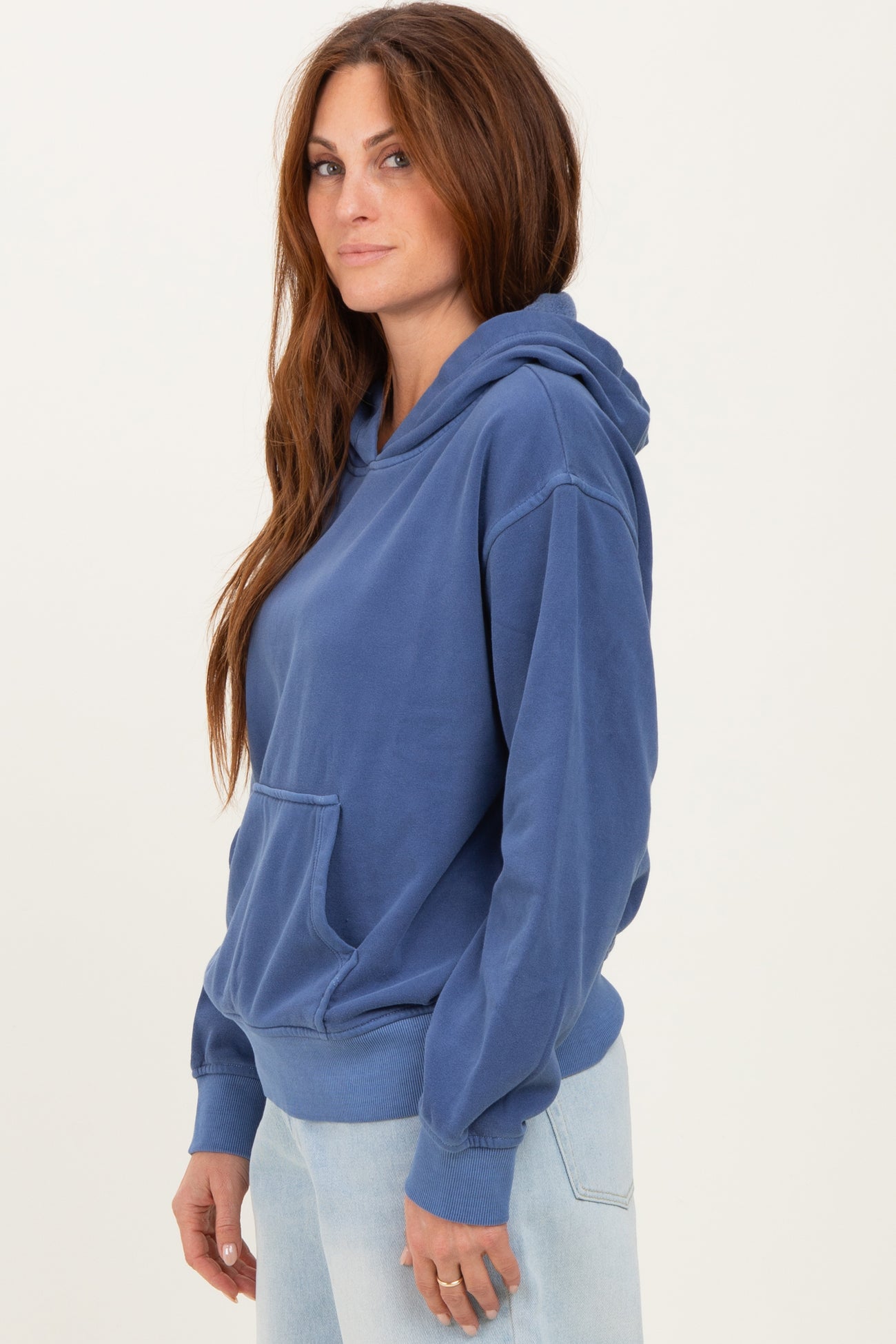 Navy Soft Fleece Pocket Hoodie