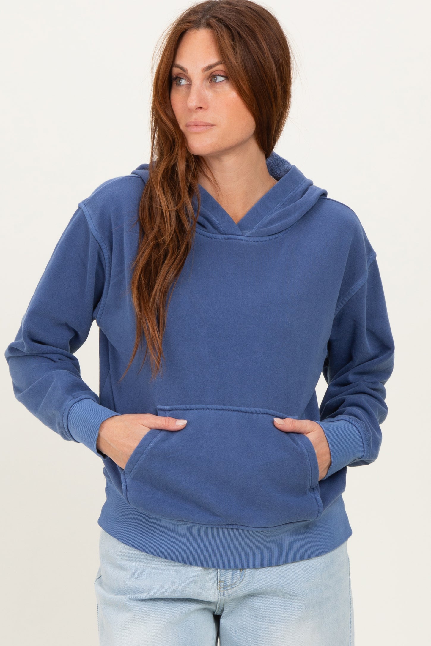 Navy Soft Fleece Pocket Hoodie