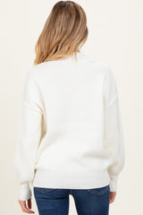 Ivory Wide Neck Drop Shoulder Maternity Sweater