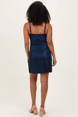 Navy Sequin Sleeveless Mini Dress