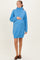 Blue Mock Neck Long Sleeve Maternity Sweater Dress
