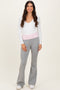Heather Grey Contrast Waistband Flared Lounge Pants