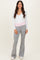 Heather Grey Contrast Waistband Flared Lounge Pants
