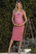 Pink Floral Mesh Front Tie Cutout Maternity Midi Dress
