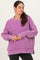 Violet Washed Side Slit Oversized Sweater