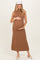 Mocha Chunky Knit Sleeveless Maternity Maxi Dress