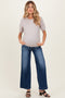 Navy Vintage Wash Maternity Wide Leg Jeans