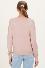 Blush Classic Crew Neck Maternity Sweater