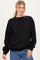 Black Oversized Fleece Sweatshirt