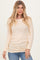 Yellow Waffle Knit Long Sleeve Ruched Tunic Top