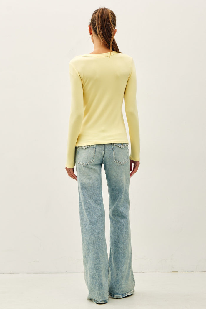 Yellow Long Sleeve Top