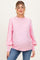 Light Pink Fine Knit Balloon Sleeve Maternity Sweater