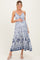 Ivory Floral Twisted Front Maternity Maxi Dress