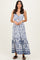 Ivory Floral Twisted Front Maxi Dress