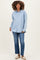 Light Blue Striped Button Down Maternity Shirt