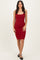 Merlot Ribbed Square Neck Tank Dress