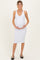 White Ribbed Knit V-Neck Maternity Tank Dress