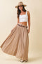 Oatmeal Mesh Maxi Skirt