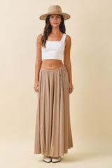Oatmeal Mesh Maxi Skirt