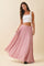Pink Mesh Maxi Skirt