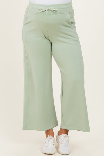 Pistachio Ankle Wide Leg Maternity Lounge Pants