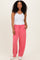 Strawberry Mineral Wash Barrel Leg Lounge Pants