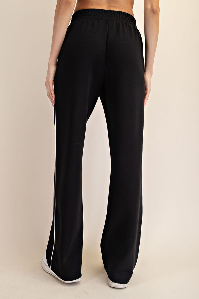 Black Stripe Detail Lounge Pants