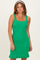 Green Sleeveless Crochet Knit Mini Dress