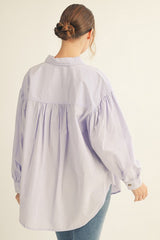 Lavender Button Down Lightweight Casual Shirt
