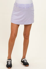 Lavender Mineral Wash Pocket Maternity Skort