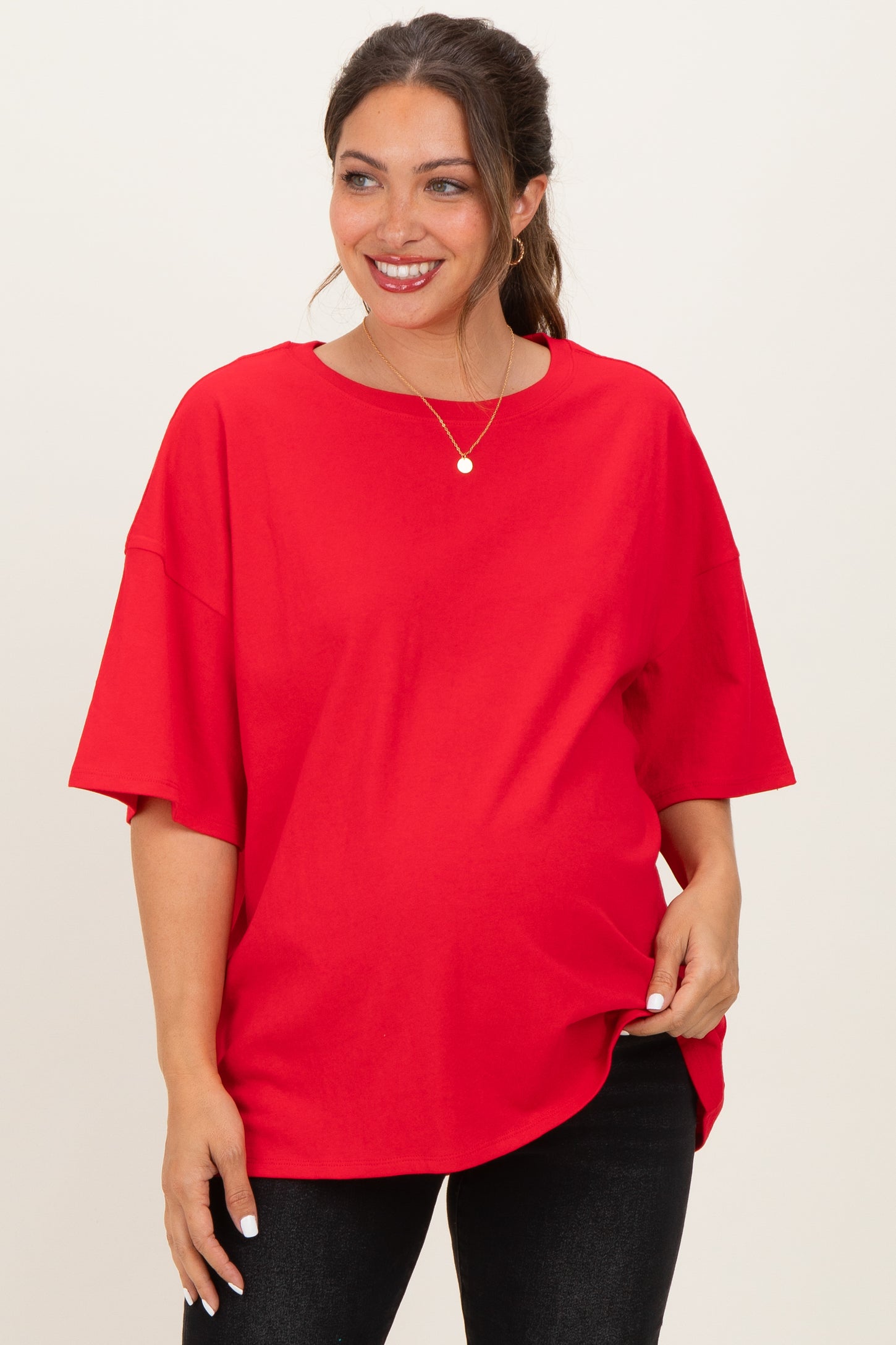 Ruby Cotton Oversized Maternity Tee