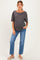 Blue Medium Wash Ankle Straight Leg Maternity Jeans