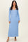 Periwinkle Ribbed Knit Maxi Dress