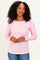 Light Pink Ribbed Crossover Nursing Top
