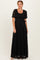 Black Lace Sash Tie Gown