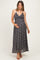 Black Criss-Cross Back Mesh Maternity Dress