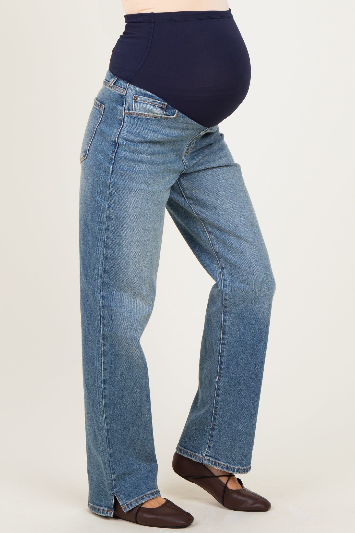 Medium Maternity Dad Jean With Mini Slit