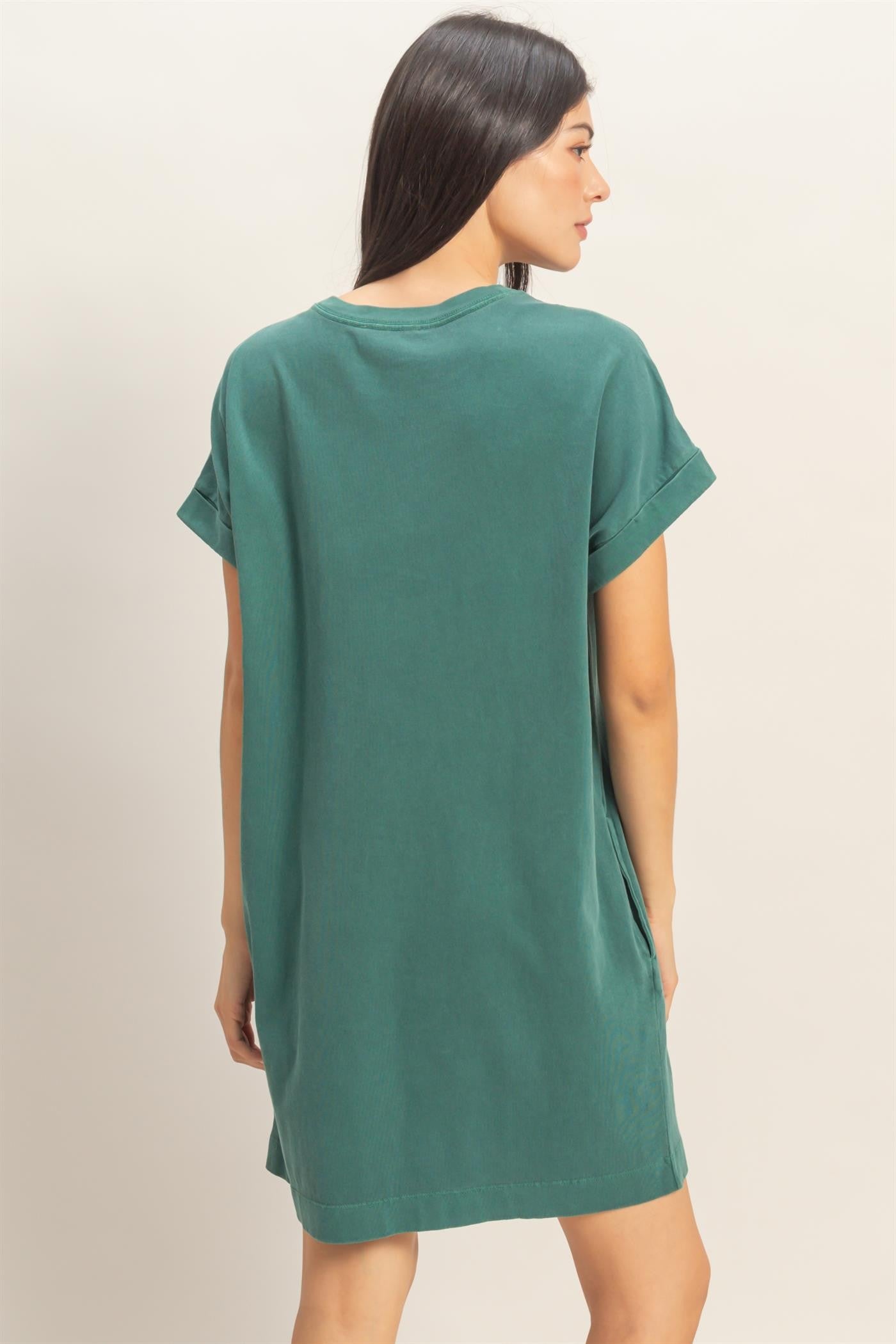 Forest Green T-Shirt Mini Dress