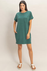 Forest Green T-Shirt Mini Dress
