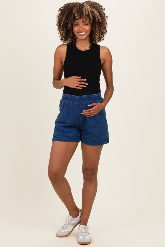 Black Ribbed Knit Maternity Tank Top