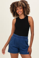 Black Ribbed Knit Maternity Tank Top