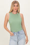Sage Ribbed Knit Tank Top