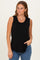 Black Double Layer Nursing Tank Top