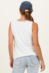 Ivory Double Layer Nursing Tank Top