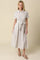 Blue Striped Belted Shirt Dress