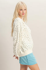Blue Ditsy Floral Sweatshirt
