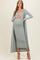 New Sage Ribbed Sleeveless Dress Cardigan Maternity Set
