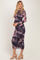 Pink Animal Print Mesh Overlay Maxi Dress